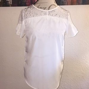 Abercrombie cream ivory lacy top